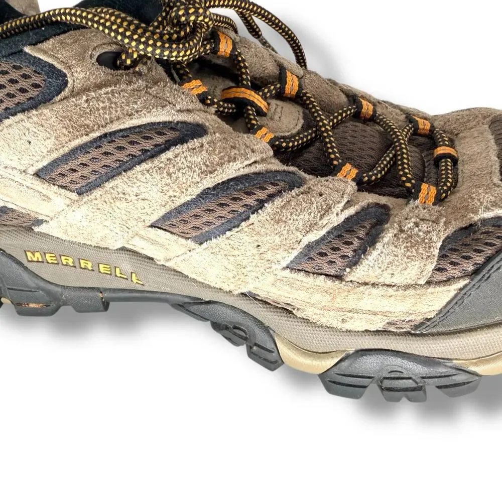 Merrell Moab 2 Ventilator Hiking Shoes Men's 9.5 Walnut Brown Vibram Sole Trail
